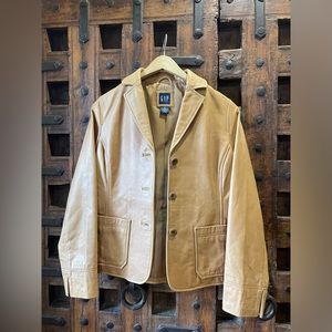 NWOT Gap Tan Leather Jacket